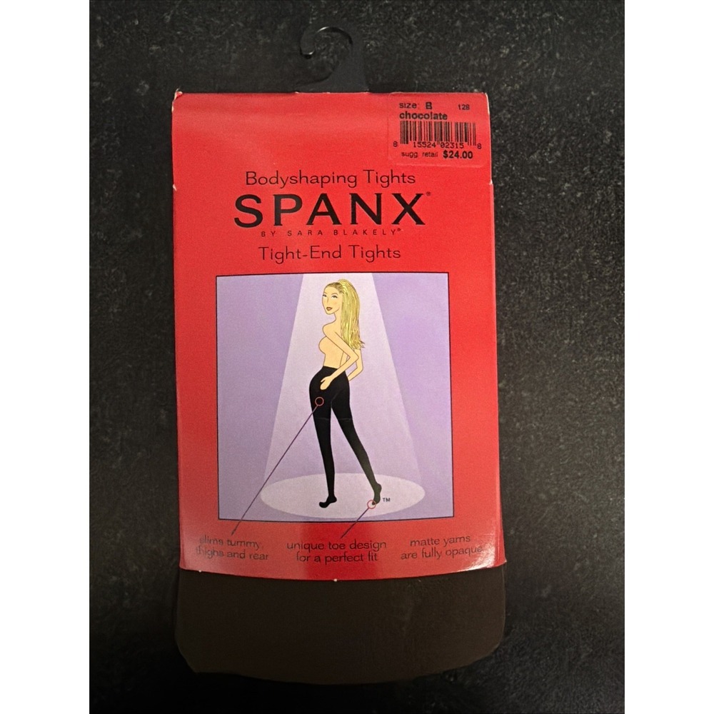 SPANX Tight-End Tights Body Shaping Chocolate Brown Size B NWT